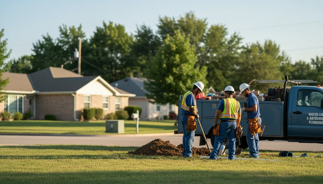 Residential water line and bathroom plumbing service in Augusta, WV